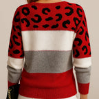 Rosa | Suéter Casual de Estampado de Leopardo