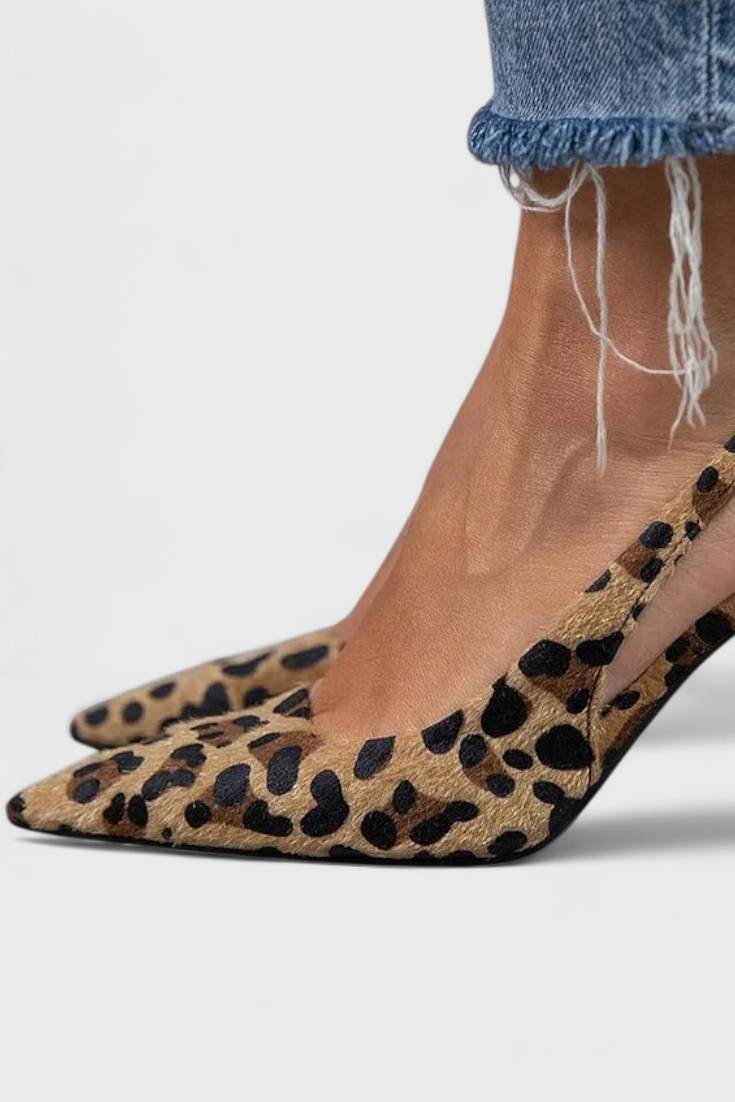 Sarahi | Tacones Elegantes con Detalle de Garras y Diseño Animal Print