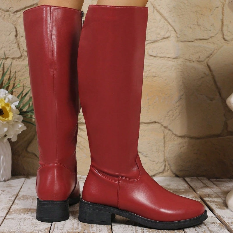 Bea | Botines Elegantes de Media Altura con Cremallera Lateral